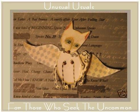 Fairy Kitten FOLK ART TOY Doll Paper Cat PUPPET aceo