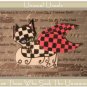 Fairy Puppy FOLK ART TOY Doll Paper DOG PUPPET aceo atc