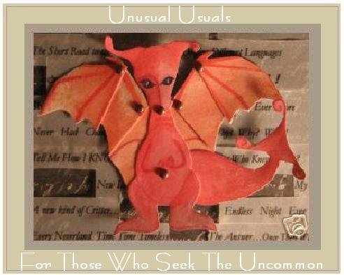 Creative Dragon Folk Art Toy Doll Paper Puppet ACEO ATC