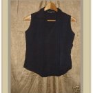 KHADDER Blue Hand Woven Boutique Cotton Shirt Top Small S