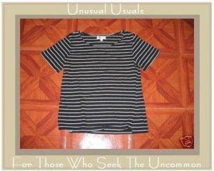 FRONT PORCH STRIPED KNIT PULLOVER SHIRT TOP SMALL S
