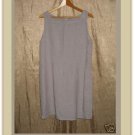 Shapely Lavender Striped Linen Cotton Dress Small S