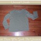 FLAX SOFT GREEN PULLOVER TOP JEANNE ENGELHART LARGE L