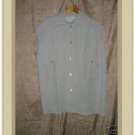 Deo Favente Earthy Textured Rayon Button Tunic Top Shirt Medium M