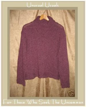 Karen Tate Knits Soft Purple Turtleneck Tunic Sweater M L