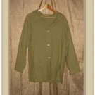 Essentials by PUTUMAYO Leafy Green Tunic Jacket Medium M