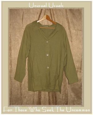 Essentials by PUTUMAYO Leafy Green Tunic Jacket Medium M