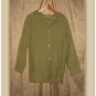 Essentials by PUTUMAYO Leafy Green Tunic Jacket Medium M