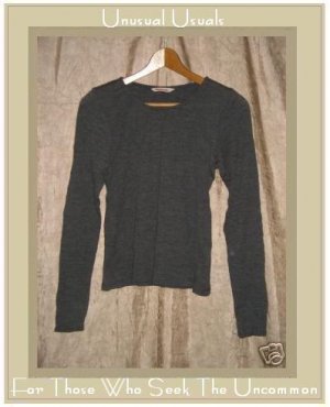CLOTHESPIN Boutique Textured Gray Wool Knit Pullover shirt top X-Small XS