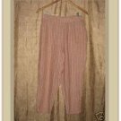 FLAX Striped LINEN Pants Jeanne Engelhart Small S