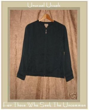 SIGRID OLSEN SPORT Jewel Blue Tencel Shapely Zipper Jacket X-Small XS