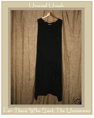 April Cornell Unusual Long Black Shapely Slip Dress X-Small XS