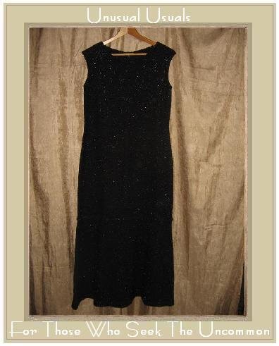 CLOTHESPIN Long Black Sparkle Knit Pullover Dress Medium M