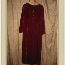 KIKO Comfortable Long Red Rayon Silk Velvet Dress Small S