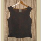 CLEA Boutique Shapely Ethereal Leaf Tank Top Shirt Small S