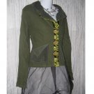 NEESH by D.A.R. Green Trimmed Linen & Cord Jacket Top Medium M