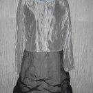 Coveted Boutique Ethereal Silvery Gray Zipped Jacket Small S