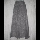 Long Asain Weave Art to Wear Pewter Wrap Panel Skirt X-Large XL