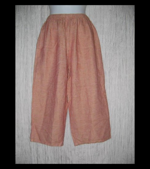 New Jackie Loves John Boutique LINEN & Silk Cropped Beach Pants Medium M