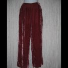 April Cornell Shapely Fuschia Silk Rayon Velvet Pants Small S
