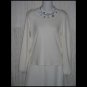 New J. JILL White Silk Trimmed Cotton Tunic Top Shirt X-Large XL