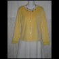 New J. Jill Soft Yellow Velour Button Jacket Shirt Top X-Small XS