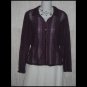New J. Jill Purple Velvet Lace Knit Button Tunic Top Shirt Medium M
