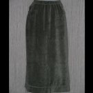 J. Jill Soft Sage Green Velour Drawstring Skirt Large Petite LP