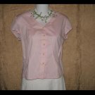 New NEESH by DAR Soft Pink Cotton Ruffle Shirt Top X-Small XS
