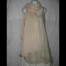 New Anne Klein Ethereal Cream Gathered Nylon Art to Wear Scarf