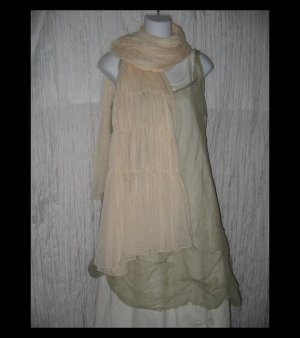 New Anne Klein Ethereal Cream Gathered Nylon Art to Wear Scarf