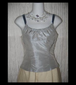New CALYPSO Christiane Celle Shapely Blue Silk Ribbon Corset Top X-Small XS