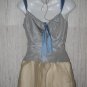New CALYPSO Christiane Celle Shapely Blue Silk Ribbon Corset Top X-Small XS