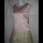 New BURNS Shapely Soft Makeup Pink Slinky Acetate Rayon Shell Tank Shirt 8