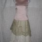 New BURNS Shapely Soft Makeup Pink Slinky Acetate Rayon Shell Tank Shirt 8