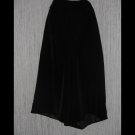 New NY Collection Loose Black Rayon Velvet Gauchos Pants 20