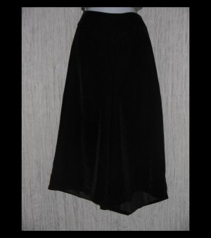 New NY Collection Loose Black Rayon Velvet Gauchos Pants 20