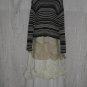 GAP Black & White Striped Knit Hooded Pullover Sweater Top Medium M