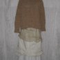 Susan Bristol Loose Artsy Knit Turtleneck Tunic Sweater Medium M