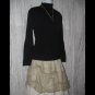 April Cornell Soft Black Knit Turtleneck Tunic Top Shirt Small Petite SP