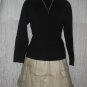 April Cornell Soft Black Knit Turtleneck Tunic Top Shirt Small Petite SP