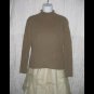 Northern Isles Earthy Brown Ribbed Knit Turtleneck Tunic Top Shirt Medium M