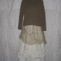 Northern Isles Earthy Brown Ribbed Knit Turtleneck Tunic Top Shirt Medium M
