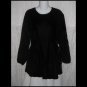 Angelheart Designs by Jeanne Engelhart Shapely Long Black Velvet Tunic Top Shirt FLAX P