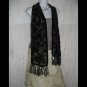 Elegant Finged Rich Floral Velvet Burnout Art to Wear Scarf