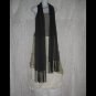 New Laura Ashley Gossamer Black Fringed Art to Wear Scarf