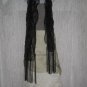 New Collection XIIX Gossamer Black Gathered Nylon Art to Wear Scarf