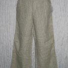 New Solitaire Green Textured Linen Pants Medium M