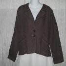 New SOLITAIRE Rich Chocolate Brown Shapely Linen Jacket X-Large