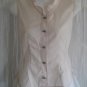 SOLITAIRE Shapely Pink Cotton Button Top Shirt Small S